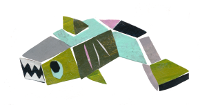 Illustration of a robotic fish.